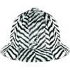 Kangol Cappello Faux Fur Stripe Casual Donna - con Fodera Inverno Autunno/Inverno - XL (60-61 cm) Grigio