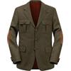 RAJEGAR Cappotti sportivi da uomo in tweed a spina di pesce slim monopetto misto lana giacche blazer casual caldo vintage cappotto britannico