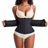 Yixinly Corsetto Donna Modellante con Doppia Chiusura, Waist Trainer Traspirante con 10 Stecche di Supporto, Fascia Snellente Post Parto per Allenamento, Ufficio e Uso Quotidiano
