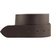 BELTINGER Cintura in pelle bovina pieno fiore senza fibbia 4,5 cm | cintura per jeans per donna e uomo 45mm | larga cintura in pelle