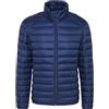 Evoga Giubbotto piumino uomo Biker in piuma d'oca Autunno Inverno casual Impermeabile (IT, Testo, XL, Regular, Regular, Blu)