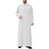 Generic Djellaba Uomo Caftano - Veste Musulmana Uomo Cotone Lino Robe Manica Lunga Uomo Musulmano Caftano Abaya Abbigliamento Afgano Uomo Abbigliamento Arabo Uomo Caftano Marocchino Afghano Abbigliamento