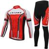 Baymate Unisex Outdoor Sportivo Bicicletta Maglia Manica Lunga Pantaloni Lunghi Traspirante Abbigliamento Ciclismo Set XXL