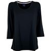 Generico Persona by Marina Rinaldi Timeless t-Shirt Donna Nero Vanna 94% Viscosa 6% Elastan (L)