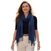 LA FERANI Sciarpa estiva da donna, 100% cashmere, sottile, 200 x 70 cm, leggermente trasparente, bianco, nero, fazzoletto pashmina, per estate, primavera, casual, business, stile, regalo per voi