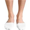 BESTCALZE Best Calze 12 paia di salvapiedi uomo 100% cotone filo di scozia Mod. Mocassino, Bianco Tg. 41/42