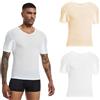 VINELEA 2 pezzi da uomo traspiranti sotto le ascelle sudore pastiglie sudore camicia per uomo sudore camicie a prova di sudore per design a rete, bianco e beige., XL