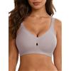 SHEKINI Donna Reggiseno Senza Ferretto Push Up Imbottito Senza Cuciture Seamless Comodo Bralette con Scollo a V T-Shirt Invisibile Bustier Supporto Forte per Seni Normali e Grandi