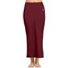 TRENDMALLS Sottoveste dritta in cotone misto per donne, sottogonna in cotone misto per donne, Bordeaux, XL