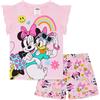 Disney Minnie Mouse & Daisy Duck Girls 100% Cotone Pettinato Set Pigiama Corto, Minnie/Margherita, 6-7 Anni