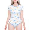 LittleForBig Pagliaccetto setoso tutina pigiama body - Vintage Bedtime Onesie, Blu, L