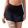 YloveM Gonna Costume da Bagno Donna Periodo Bikini A Prova di Perdite Piscina Gonna Pantaloncino Ciclo Ragazza con Slip Anti-Perdite Mare Costume Mestruale Donna Assorbente Vita Bassa Spiaggia Nero L