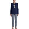 RAGNO Pigiama Donna Collo Serafino Caldo Cotone Invernale Pantalone con Polsino Articolo DR56N1, A44F Fantasia Naval Academy, Taglia 48