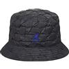 Kangol Cappello Reversibile Pucker Check Bucket Donna/Uomo - da Pescatore di Tessuto con Fodera Inverno Autunno/Inverno - M (56-57 cm) Nero