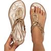 Fulidngzg Sandali Donna Estive Bassi Piatto con Tacco Flip Flop Infradito con Strass Bohemia Top Comodi Sandali Estivi Eleganti Open Toe Sandali Infradito Spiaggia Gioiello