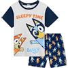 BlueY Pigiama Bambina Corto, 2 Piece Morbido e Traspirante Pigiami Bambini Set (Grigio Blu, 2/3 Anni)