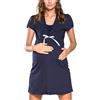 Italian Fashion Camicia da Notte Parto Ospedale | Vestaglia Donna Ospedale | Camicia da Notte Parto | Pigiama Premaman con Fiocco | Vestiti Premaman S-XXL