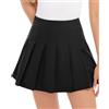 Wikoan Gonne da Donna Corte da Donna Elegante Gonna a Pieghe Gonna Corta Estiva con Fodera Interna S-XXL