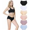 TUUHAW Mutande Donna Culotte Cotone Slip Midi Pacco | Ipoallergenico,Traspirante,Delicato sulla Pelle,Morbido,Cotone,Senza Etichette,Resistente allo Sbiadimento
