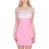 LittleForBig Sissy Sissy University Slip Dress - Feminin Bodycon, mini abito aderente per trans & LGBTQ+ Clubwear, feste e festival, Colore: rosa., 3XL