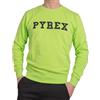 PYREX Original - Felpa Girocollo da Uomo in Cotone, Polsini Elasticizzati, Logo Frontale - Art.45102 (Giallo Lime, S)