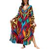 L-Peach Kaftan Abito da Spiaggia da Donna Homewear Kimono Maxi Kaftan Coprispalle Oversize