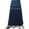 ALVIERO MARTINI 1a CLASSE Sciarpa Geo Pieno con frange. 40x180cm. Non definito 0750 TEAL BLUE