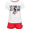 SUN CITY Pigiama Corto Donna Disney Minnie Mouse t-Shirt e Pantaloncino in Cotone 5186
