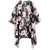 Getitsoon Kimono da donna cardigan lungo chiffon floreale costume da bagno coprire bohemien Beachwear bikini scialle top, Fiori Albero, Etichettalia unica