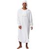 Sywiyi Pigiama da uomo, a maniche lunghe, con volant, per Halloween, per carnevale, avorio, S