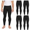 Leedya Calzamaglia Termica Uomo in Caldo Cotone, Made in Italy - Pantalone Intimo Invernale, Set da 2 o 4 Pezzi, Bianco o Nero, Taglie S-3XL