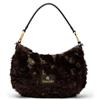 Braccialini Borsa Donna Beth Fur Mezzaluna in Ecopelliccia
