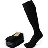 Citycalze 6 Paia Calze Lunghe Uomo in Tinta Unita in Caldo Cotone Naturale Made in Italy (Taglia 43-46, Blu/Nero/Antracite, 6 Paia)