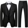 KUDMOL Abito da Uomo 3 Pezzi Slim Fit Suit Wedding Business Abiti Uomo Giacca Blazer e Panciotto e Pantaloni