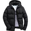 Generico Giaccone Invernale Uomo Piumino Uomo Invernale Taglie Forti Calda Giubbino con Cappuccio Casual Jacket Comodi Giubbotti Slim Fit Elegante Giubbotto da Lavoro Maniche Lunghe Antivento Giacca