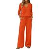 Meaunzyl Completo Estivo Donna Lino Tuta Donna Casual Estiva Completa Lino e Cotone Completi Estivi Set Elegante Tinta Unita Relax Lunghe Maniche Camicia + Pantaloni Estivi da Casa Ideale Per le Vacanza