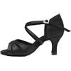 Generico Scarpe da Ballo Donna Latino Americano Raso Tacco Professionale Scarpe da Ballo Salsa Tango Bachata Rumba per Danza Principianti Pratica e Performance con Suola Morbida Antiscivolo Tacco 5/7 cm