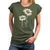 MAKAYA Maglietta Donna Floreale Tunica Top Estive T-Shirt con Stampa Margherite