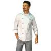 tessile astorino giacca cuoco/chef basic bianca con profili neri, Made in Italy, (XL)