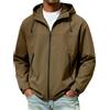 DUHGBNE Giacca Primaverile Uomo Giubbino Primaverile Uomo Giubbotto Leggero Lunga Maniche con Zip Giacca Sportiva e Tasche Cappuccio Antivento Sportiva Giacche