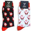 TwoSocks - Calze di Babbo Natale da uomo e da donna, divertenti, in cotone, taglia unica