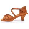 Generico Scarpe da Ballo Donna Latino Americano Raso Tacco Professionale Scarpe da Ballo Salsa Tango Bachata Rumba per Danza Principianti Pratica e Performance con Suola Morbida Antiscivolo Tacco 5/7 cm