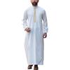 Generico Caftano Uomo Musulmano Abbigliamento Arabo Robe per Male Kaftan Abaya Islamic Thobe Maniche Lunghe per Gli Uomini