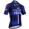 SGCIKER 2024 Uomo World Tour PRO Team Groupama FDJ Maglia da Ciclismo, Manica Corta Traspirante Camicia da Ciclismo MTB Abbigliamento da Bicicletta Camicia (M)