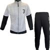 siciem Pigiama Tuta Uomo in Felpa Cotone Full Zip Juve Prodotto Ufficiale Art. JU14125 (Grigio, S)