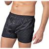 NOTTINGHAM N. 3 Boxer Fondo Scuro Uomo in Cotone Mercerizzato Underwear - Apertura Anteriore, Chiusura Bottone ED Elastico Foderato. Disponibile in Fantasie assortite con Fondo Scuro