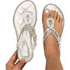 Fulidngzg Sandali Donna Estive Bassi Piatto con Tacco Flip Flop Infradito con Strass Bohemia Top Comodi Sandali Estivi Eleganti Open Toe Sandali Infradito Spiaggia Gioiello