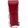 MG - MIGNOGNA GIANLUIGI - LAVORAZIONE AR Portaocchiali da collo in pelle unisex custodia per occhiali, Dimensione: Grande, Colore articolo: Rosso, Impuntura a macchina: Beige