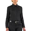 GIBLOR'S - Camicia Fara da Donna per Hotel, Pub, Convegno, Enoteca, Bar, Cameriere in Poliestere, Collo Classico, colore Nero (L)