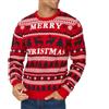NOROZE Men's Christmas Jumper Reindeer Stag Nordic Polar Bear Festive Unisex Xmas Jumpers(S, Merry Christmas Red)
